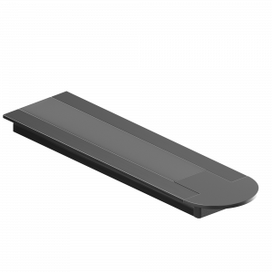 12130b_1 Geniled_profile_kit_for_LED_strip_mortise_22x6x1000_M16_Black_with_plugs_and_flat_black_diffuser 01