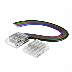 12362-1 Geniled Connectors piercing 4pin with wire for flexible connection or RGB 10mm ribbon connection 2pcs