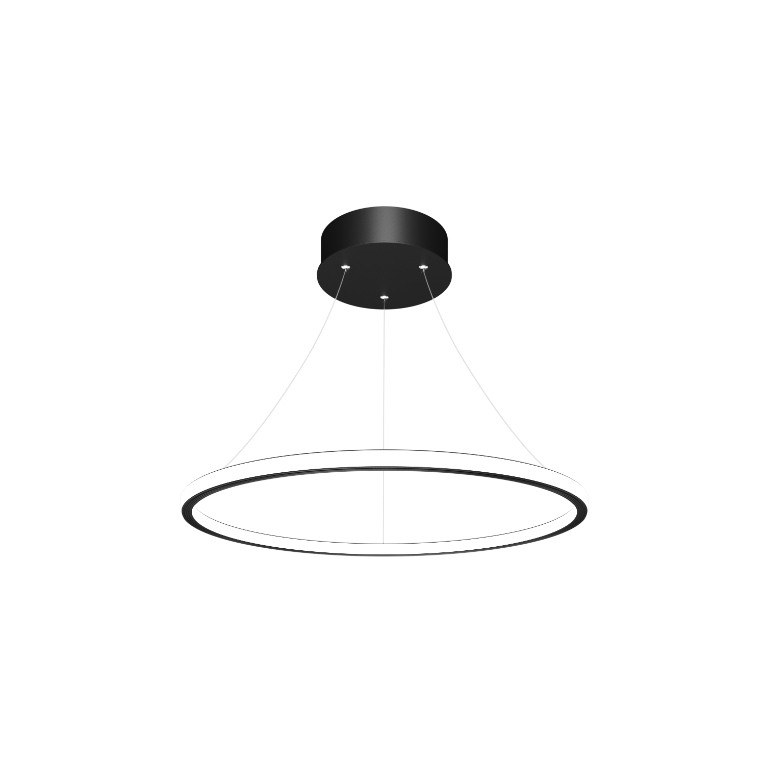 Ring Slim In-out d500 h18 w12 25Вт 6500К 90Ra Черный