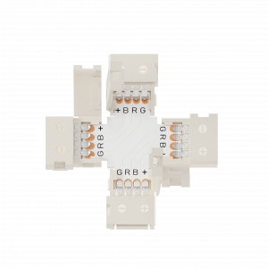 12191-1 Geniled 10mm RGB LED strip clip connector set with X-shaped connector