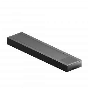 12131b_1_ch Geniled profile kit for overhead LED strip 16x6x1000 M16 Black with plugs and flat black diffuser 01