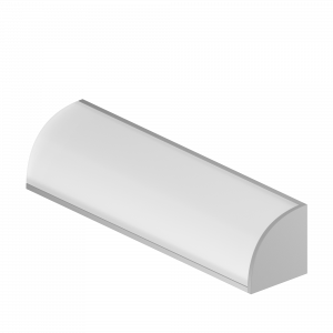 12139_ch Geniled profile kit for LED strip corner 16x16x2000 M20 with plugs and semicircular diffuser 01