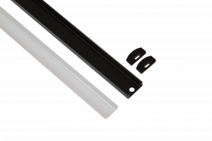 12131b_1 Geniled profile for surface-mounted LED strip Black 16x7x1000 М16 with caps and diffuser 01