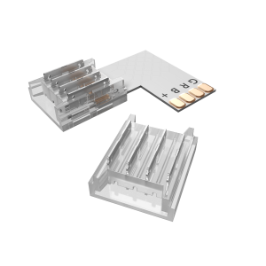 12361-1 Geniled Connector piercing 4pin for L-shaped rigid connection of RGB LED strip 10mm 2pcs