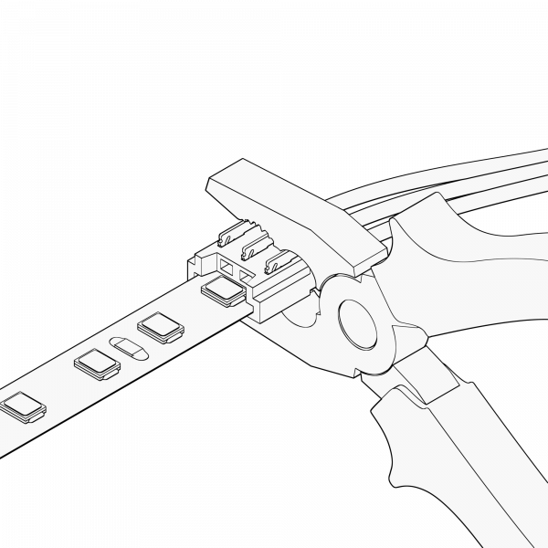 12365-3 Geniled Piercing Connectors 3pin with wire for flexible connection or MIX 8mm tape connection 2pcs