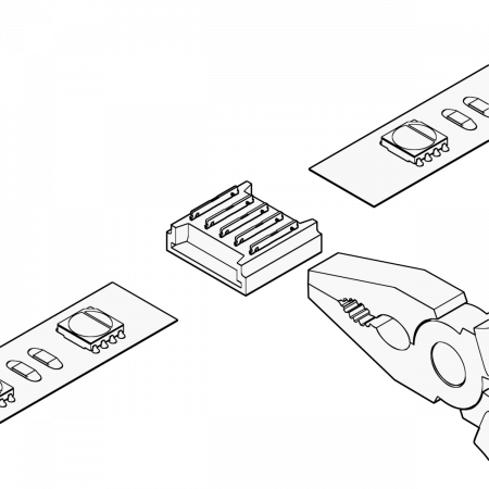 12363-2 Geniled Connector piercing 5pin for rigid connection of RGBW LED strip 12mm 1pc