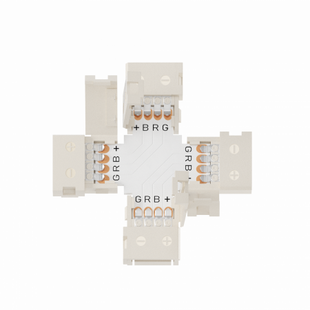 12191-1 Geniled 10mm RGB LED strip clip connector set with X-shaped connector