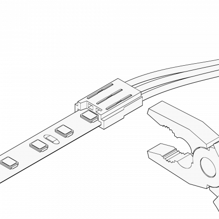 12365-4 Geniled Piercing Connectors 3pin with wire for flexible connection or MIX 8mm tape connection 2pcs