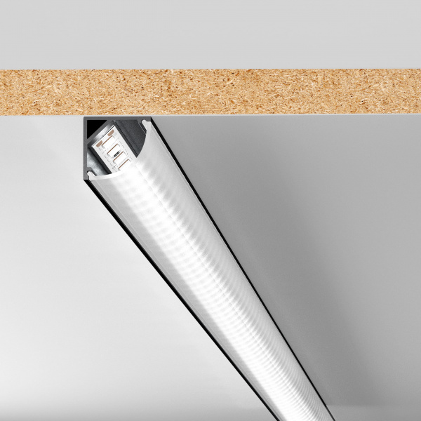 12139b_ch Geniled profile kit for LED strip corner 16x16x2000 M20 Black with plugs and semicircular black diffuser 05 12139b_ch Geniled profile kit for LED strip corner 16x16x2000 M20 Black with plugs and semicircular black diffuser 05