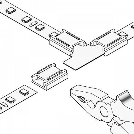 12366-4 Geniled Universal set of piercing connectors 2pin (5mm) for conn. and different types of connections. ribbons 8mm 4pcs