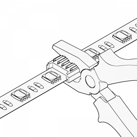 12363-3 Geniled Connector piercing 5pin for rigid connection of RGBW LED strip 12mm 1pc