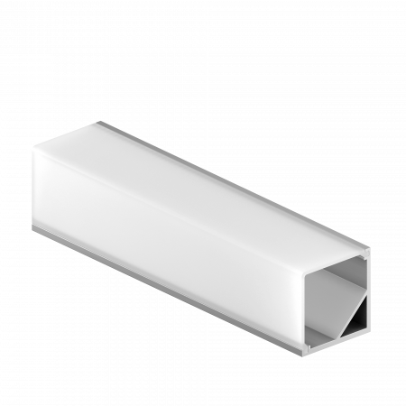 12345_ch Geniled profile set for LED strip corner 16x16x2000 M20 with plugs and L-shaped diffuser 02