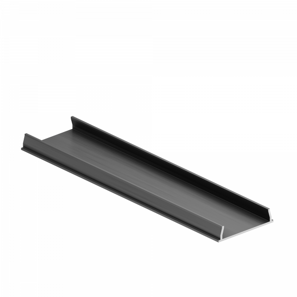 12171b_ch Geniled profile kit for surface-mounted LED strip flexible 18x6x2000 Black with plugs and semicircular diffuser 03 12171b_ch Geniled profile kit for surface-mounted LED strip flexible 18x6x2000 Black with plugs and semicircular diffuser 03