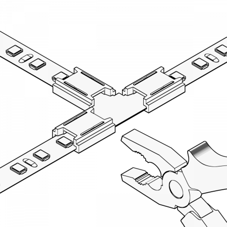 12366-5 Geniled Universal set of piercing connectors 2pin (5mm) for conn. and different types of connections. ribbons 8mm 4pcs